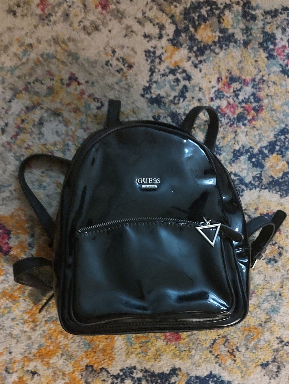 Guess Mini Patent Leather Backpack
